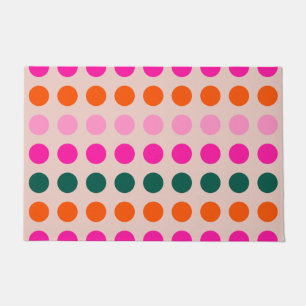 Mid Century Moderne Colorful Geometric Polka Dots Deurmat