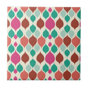 Mid Century Moderne Colorful Geometric Tegeltje