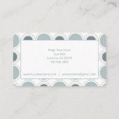 Mid Century Moderne Concentric Circles Designer Visitekaartje (Achterkant)