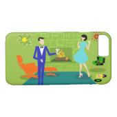 Mid Century moderne Couple iPhone 7 Coque (Dos (Horizontal))