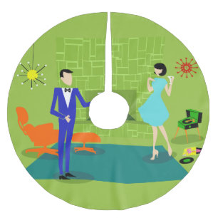 Mid Century Moderne Couple kerstboomrok Kerstboom Rok