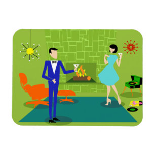 Mid Century Moderne Coupure Flexible Magnet Magneet