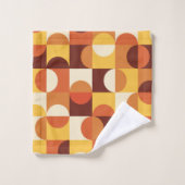 Mid Century Moderne demi cercles jaune et orange (Gant de toilette)