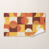 Mid Century Moderne demi cercles jaune et orange (Serviette à main)
