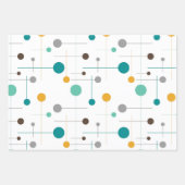 Mid Century Moderne Design Patroon Inpakpapier Vel (Voorkant 3)