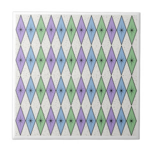 Mid Century moderne diamanten 3 Tegeltje