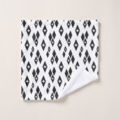 Mid Century moderne Diamants atomiques noir et bla (Gant de toilette)