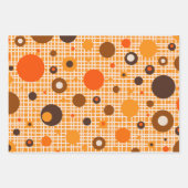 Mid Century Moderne Dotty Stippen Woven Pattern Inpakpapier Vel (Voorkant)