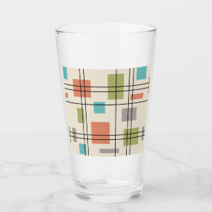 Mid Century Moderne Geometric 3 Glas
