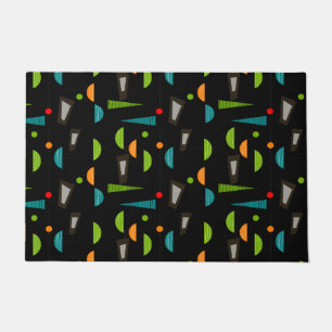 Mid-Century Moderne Geometrische Abstract Deurmat