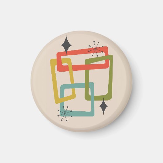 Mid-Century Moderne Geometrische Abstract Magneet (Voorkant)