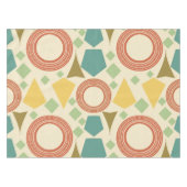 Mid Century Moderne Geometrische Kleur Tafelkleed (Voorkant (Horizontaal))