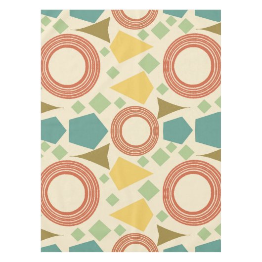 Mid Century Moderne Geometrische Kleur Tafelkleed (Voorkant)