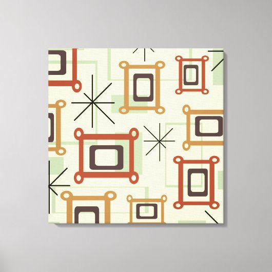 Mid Century Moderne Geometrische Kunst Canvas Afdruk (Voorkant)