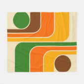 Mid Century Moderne Geometrische Ontwerp Fleece Deken (Voorkant (Horizontaal))