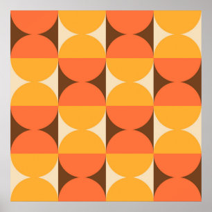 Mid Century Moderne Geometrische Ontwerp Poster