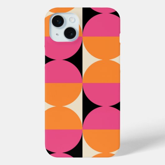 Mid Century Moderne Geometrische Patroon Case-Mate iPhone Case (Achterkant)