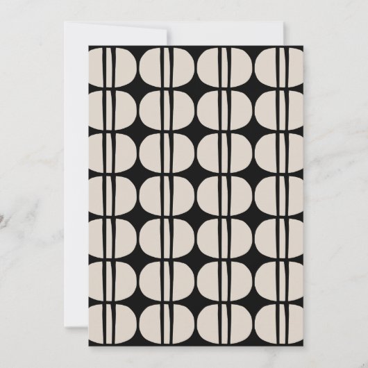 Mid Century Moderne Geometrische Patroon Kaart (Voorkant)