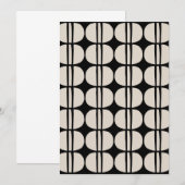 Mid Century Moderne Geometrische Patroon Kaart (Voorkant / Achterkant)