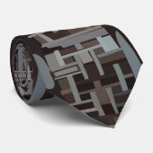 Mid Century Moderne Geometrische Patroon Stropdas (Opgerold)