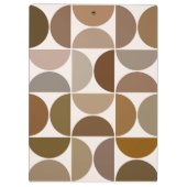 Mid-Century Moderne Halfcirkels Browns+Crème Klembord (Achterkant)