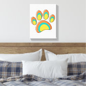 Mid Century Moderne Hond Paw Print (Insitu (Slaapkamer))