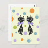 Mid Century Moderne Kat Briefkaart (Voorkant / Achterkant)