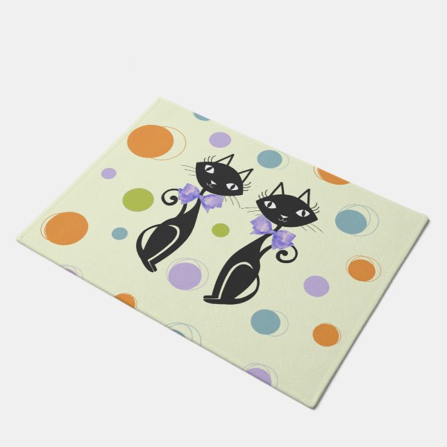 Mid Century Moderne Kat Deurmat (Schuin)