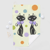 Mid Century Moderne Kat Golfhanddoek (Insitu)