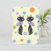 Mid Century Moderne Kat Kaart (Staand voorkant)