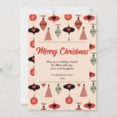 Mid Century Moderne Kerst Feestdagenkaart (Voorkant)