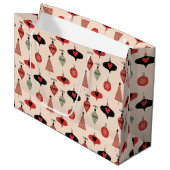 Mid Century Moderne Kerst Groot Cadeauzakje (Voorkant Gekanteld)