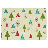 Mid Century Moderne kerstbomen Groot Cadeauzakje (Achterkant)