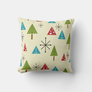 Mid Century Moderne kerstbomen Kussen