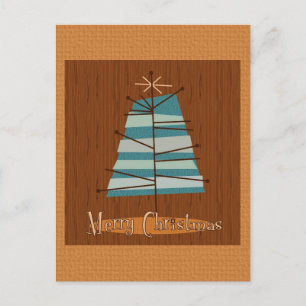 Mid Century Moderne kerstboom Feestdagenkaart