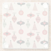 Mid-Century Moderne Kerstmis Glazen Onderzetter (Achterkant)