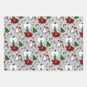 Mid Century Moderne Kerstmis Inpakpapier Vel (Voorkant 2)