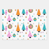 Mid-Century Moderne Kerstmis  Inpakpapier Vel (Voorkant 3)