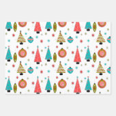 Mid-Century Moderne Kerstmis  Inpakpapier Vel (Voorkant 2)