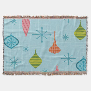 Mid Century Moderne kerstversieringen Deken
