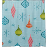 Mid Century Moderne kerstversieringen Douchegordijn (Voorkant)