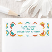 Mid-Century moderne keten retour adres label (Insitu)