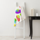 Mid-Century Moderne, kleurrijke Abstracte Sherpa Deken (In situ)