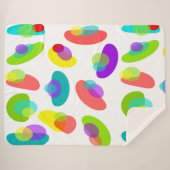 Mid-Century Moderne, kleurrijke Abstracte Sherpa Deken (Voorkant (horizontaal))