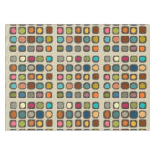 Mid Century Moderne, kleurrijke Buttonnen Tafelkleed (Voorkant (Horizontaal))