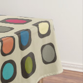 Mid Century Moderne, kleurrijke Buttonnen Tafelkleed (Voorbeeld)