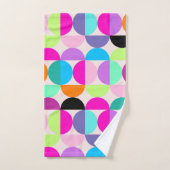 Mid Century Moderne kleurrijke cirkels Retro Abstr Bad Handdoek (Handdoek)