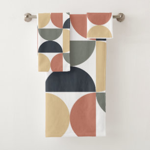 Mid Century Moderne Kolen Zalm Bad Handdoek