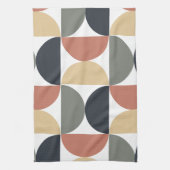 Mid Century Moderne Kolen Zalm Theedoek (Verticaal)