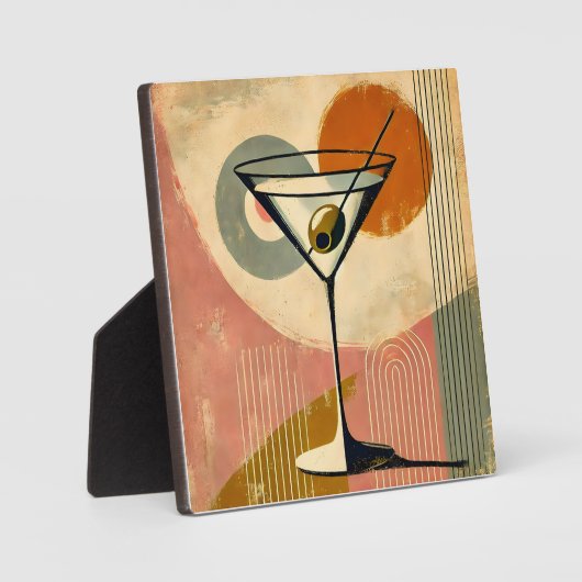 Mid Century Moderne Kunst Martini Fotoplaat (Voorkant)